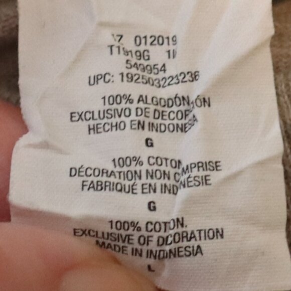 Champion Script Logo Wrap Around T-Shirt Heather Grey Short Sleeve Size Large - Picture 3 of 11